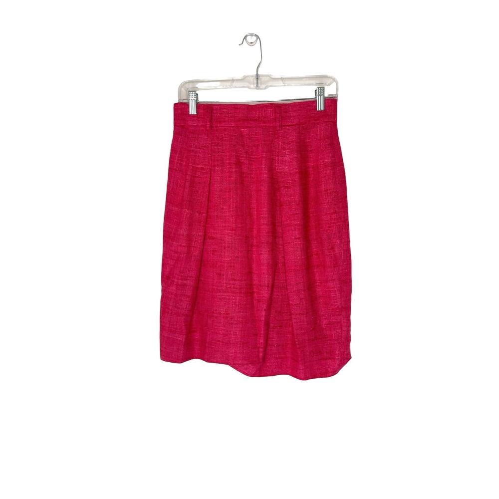 Akris Punto Pink Office Business Career A-Line Textured Skirt Size 6